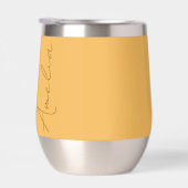 Gepersonaliseerde naam Gele Thermische Wijn Tumble (Rechts)
