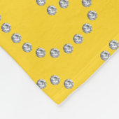 Gepersonaliseerde naam gele werveldiamanten fleece deken (Hoek)