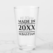 Gepersonaliseerde naam gemaakt in jaar glas (Achterkant)