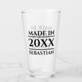 Gepersonaliseerde naam gemaakt in jaar glas (Voorkant)