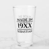 Gepersonaliseerde naam gemaakt in jaar glas (Achterkant)