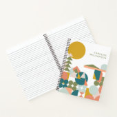 Gepersonaliseerde naam Geometrische vormen Moderne Notitieboek (Binnen)