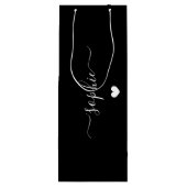 Gepersonaliseerde naam geschenkzak, verjaardag ges wijn cadeautas (Achterkant)