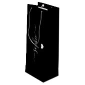 Gepersonaliseerde naam geschenkzak, verjaardag ges wijn cadeautas (Achterkant Gekanteld)