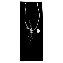 Gepersonaliseerde naam geschenkzak, verjaardag ges wijn cadeautas