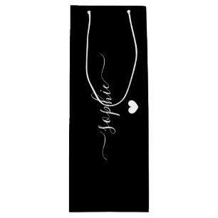 Gepersonaliseerde naam geschenkzak, verjaardag ges wijn cadeautas