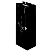 Gepersonaliseerde naam geschenkzak, verjaardag ges wijn cadeautas (Voorkant Gekanteld)