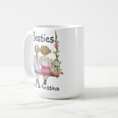 Gepersonaliseerde naam Gift Mok Bestie Girls Cat (Voorkant links)