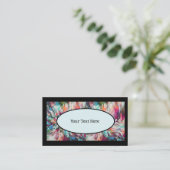 Gepersonaliseerde naam Glas in lood Abstract Visitekaartje (Staand voorkant)