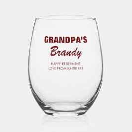 Gepersonaliseerde naam Glas Verjaardag Pensioen Va