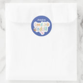 Gepersonaliseerde naam Goede baan vandaag Ronde Sticker (Tas)