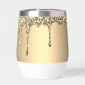 Gepersonaliseerde naam Gold Drip Script Monogram (Achterkant)