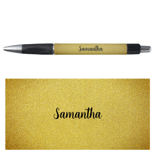 Gepersonaliseerde naam Gold Glitter Pen