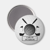 Gepersonaliseerde naam Golf Ball Magneet (Voorkant / Achterkant)