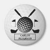 Gepersonaliseerde naam Golf Ball Magneet (Voorkant)