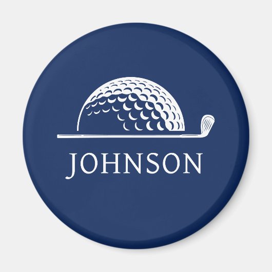 Gepersonaliseerde naam Golf Club Ball Magneet (Voorkant)
