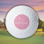 Gepersonaliseerde naam Golf Clubs Roze Golfballen<br><div class="desc">Pas de naam in klassieke typografie aan om een uniek golfgeschenk te creëer en in het belang van elke golfer. Ontworpen door: Thisnotme©</div>