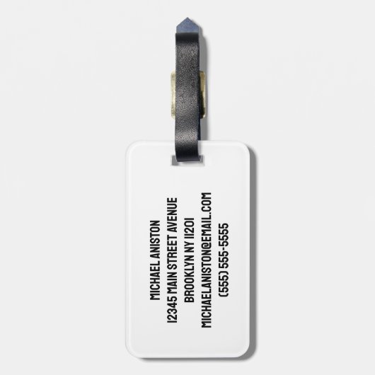 Gepersonaliseerde naam Golf Player Golfen Bagagelabel (Achterkant verticaal)