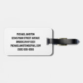 Gepersonaliseerde naam Golf Player Golfen Bagagelabel (Achterkant horizontaal)