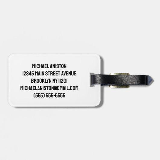 Gepersonaliseerde naam Golf Player Golfen Bagagelabel (Achterkant horizontaal)