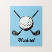 Gepersonaliseerde Naam Golf stick bal Golfer Golfe Legpuzzel (Verticaal)