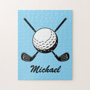 Gepersonaliseerde Naam Golf stick bal Golfer Golfe Legpuzzel