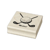 Gepersonaliseerde naam Golf Stick Golfer Golfen Rubberstempel (Stempel)