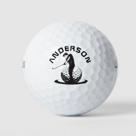 Gepersonaliseerde naam golfballen