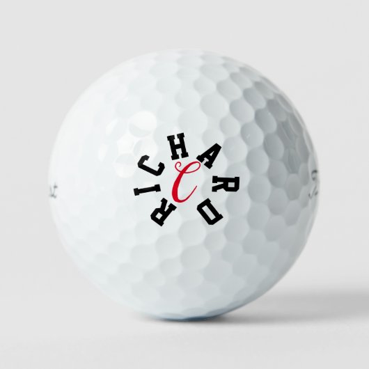 Gepersonaliseerde naam golfballen, monogram golfballen (Voorkant)
