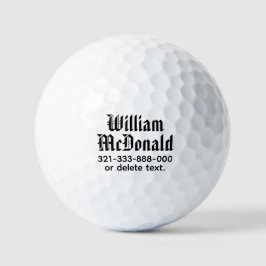Gepersonaliseerde naam golfballen Sjabloon AMERICA