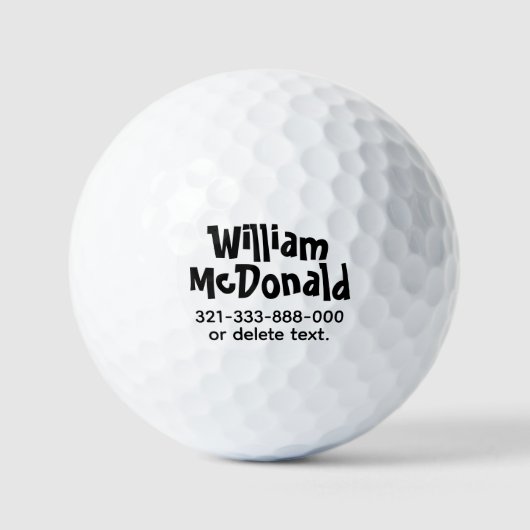 Gepersonaliseerde naam Golfballen Sjabloon BIG LIM (Voorkant)