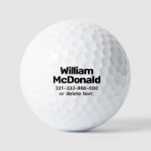 Gepersonaliseerde naam golfballen Sjabloon BOLD 23 (Voorkant)