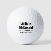 Gepersonaliseerde Naam Golfballen Sjabloon FUN RET (Voorkant)