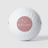 Gepersonaliseerde naam Golfclubs Dusty Roos Roze Golfballen (Voorkant)