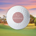 Gepersonaliseerde naam Golfclubs Dusty Roos Roze Golfballen<br><div class="desc">Pas de naam in klassieke typografie aan om een uniek golfgeschenk te creëer en in het belang van elke golfer. Ontworpen door: Thisnotme©</div>