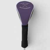 Gepersonaliseerde naam golfclubs Paarse en witte Golfheadcover (Voorkant)