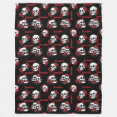 Gepersonaliseerde naam Gothic Skull & Rozen Hallow Fleece Deken (Voorkant)