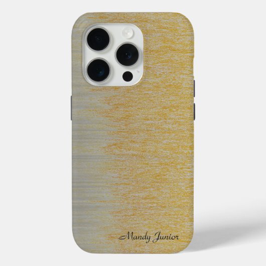 Gepersonaliseerde Naam Goud en Zilveren Assemblage Case-Mate iPhone Case (Achterkant)