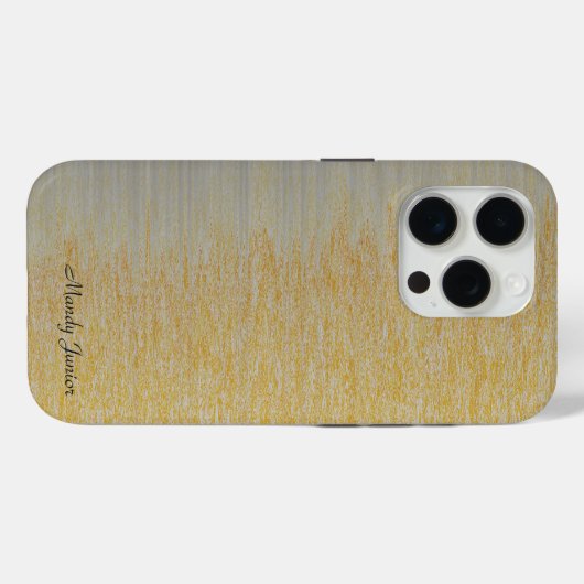 Gepersonaliseerde Naam Goud en Zilveren Assemblage Case-Mate iPhone Case (Achterkant (horizontaal))