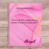 Gepersonaliseerde naam Gradient Pink Afspraak Planner