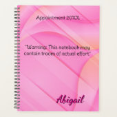 Gepersonaliseerde naam Gradient Pink Afspraak Planner (Voorkant)