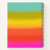 Gepersonaliseerde naam Gradient Rainbow Kleurrijke Notitieboek (Achterkant)