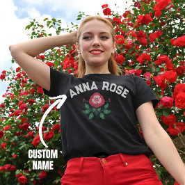 Gepersonaliseerde Naam Graphic Roos Custom Gift vo T-shirt