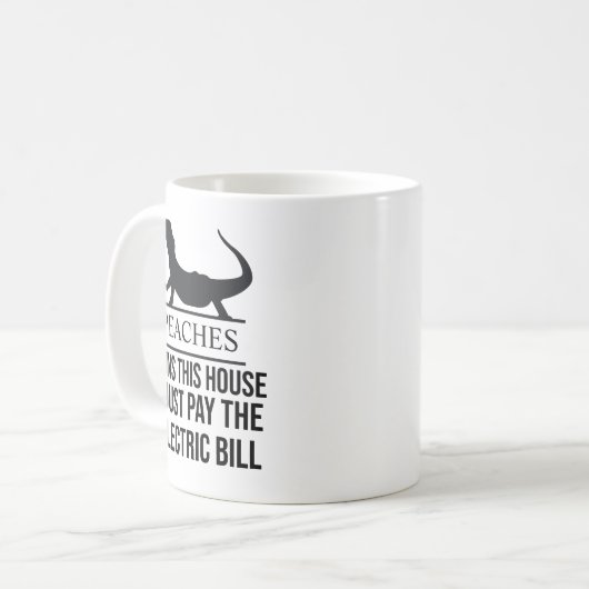 Gepersonaliseerde naam Grappig Bearded Dragon Eige Koffiemok (Voorkant links)