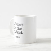 Gepersonaliseerde naam Grappig Budget Quote Produc Koffiemok (Voorkant links)