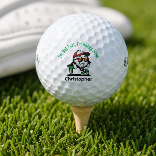 Gepersonaliseerde naam grappig golfballen