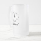Gepersonaliseerde naam grappig matglas bierpul (Voorkant links)