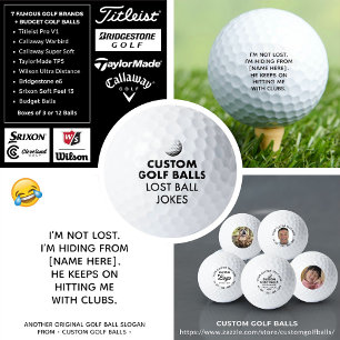Gepersonaliseerde naam Grappig Verloren Golf Ball Golfballen