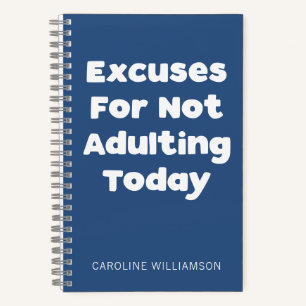 Gepersonaliseerde Naam Grappig Volwassen Quote voo Notitieboek