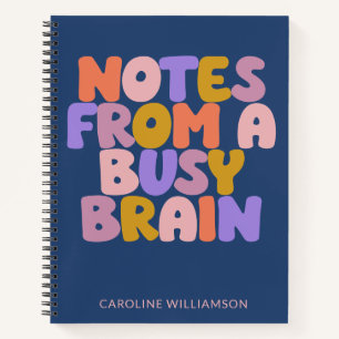 Gepersonaliseerde naam grappige drukke humor citaa notitieboek